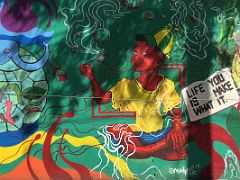 12C Life is what you make it mural by Brad Pinnock Paint Jamaica Barry St street art in Kingston Jamaica
